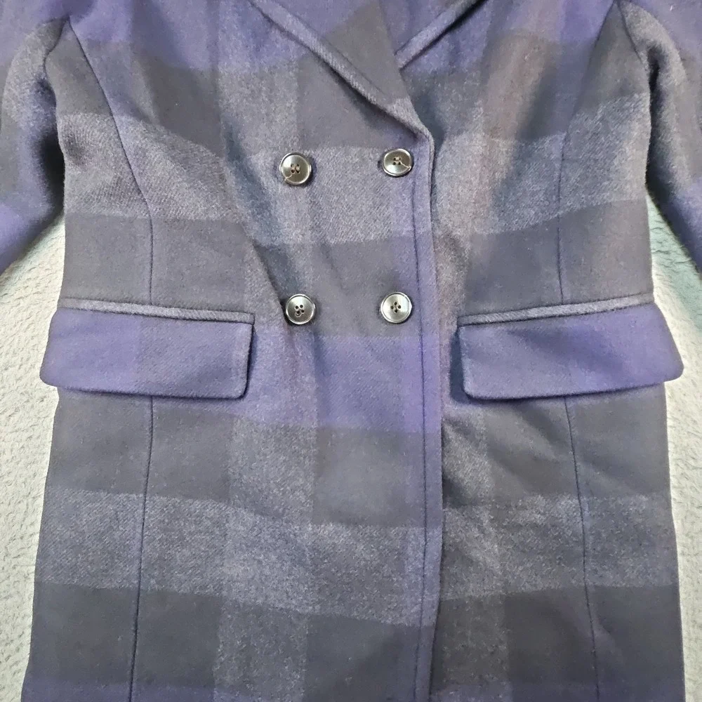 Madewell Coat Womens 6 The Gianna Plaid Insuluxe Overcoat Trench Wool Cashmere